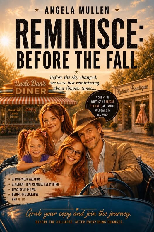 Reminisce: Before the Fall promotional artwork showing the Sawyer family during simpler times
